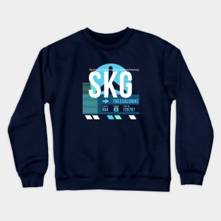 Thessaloniki (SKG) Airport // Sunset Baggage Tag Crewneck Sweatshirt